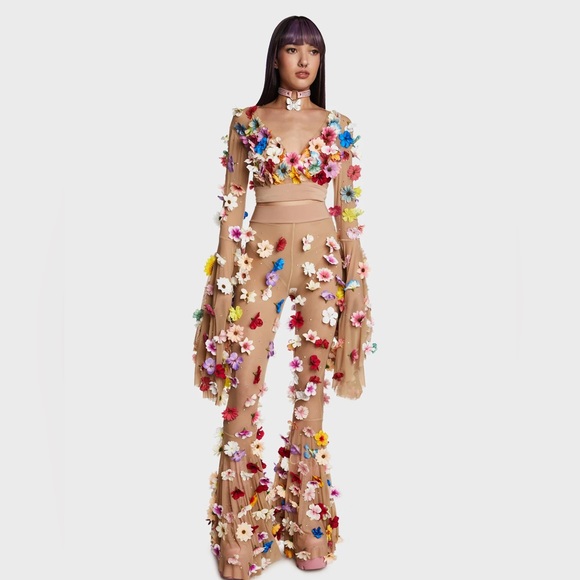 house of fleek Pants - HOUSE OF FLEEK FLOWER POWER SET!